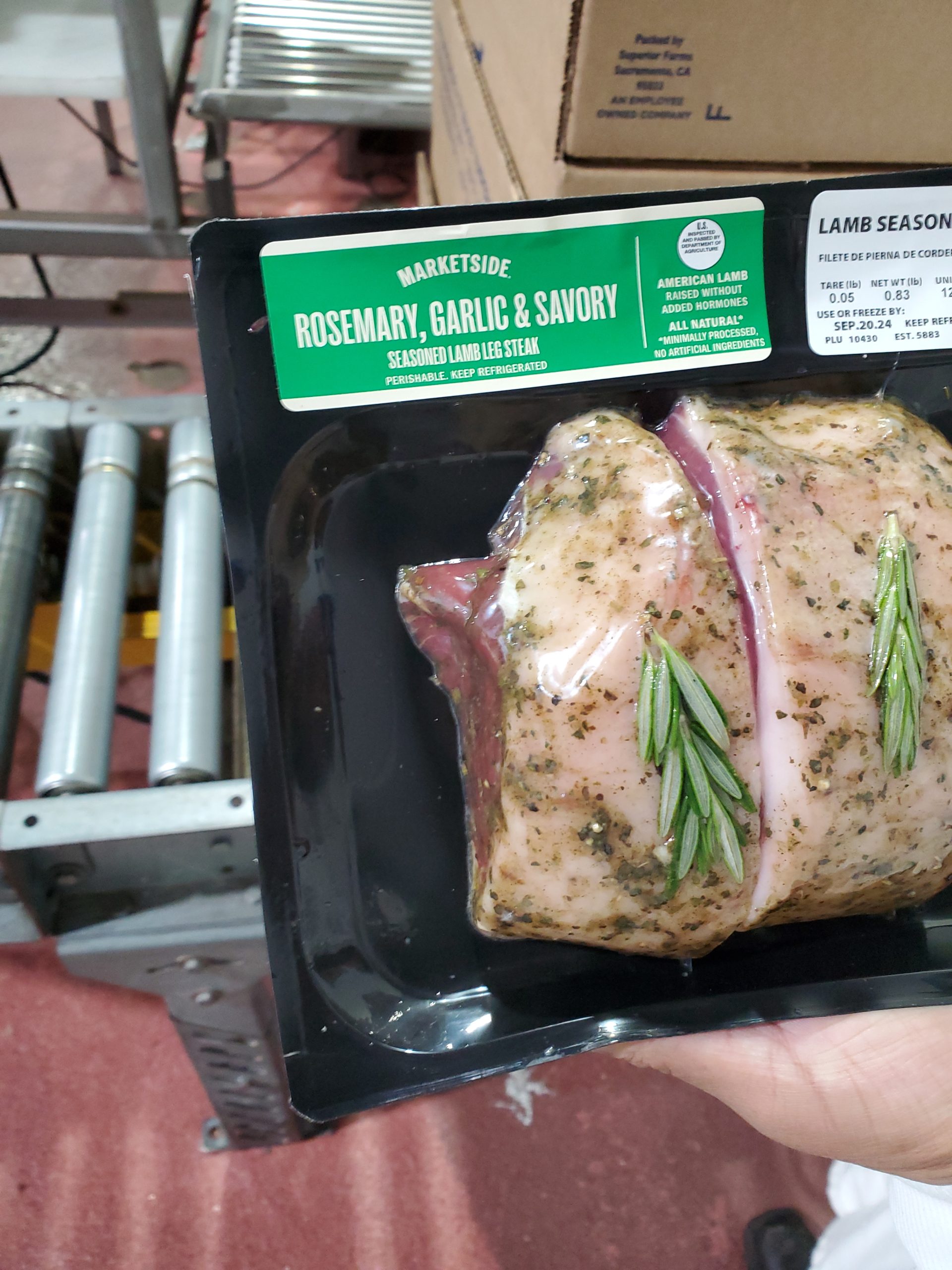 Packaged lamb at Superior Farms in Denver, Colorado. (Photo credit: Raksha Vasudevan)