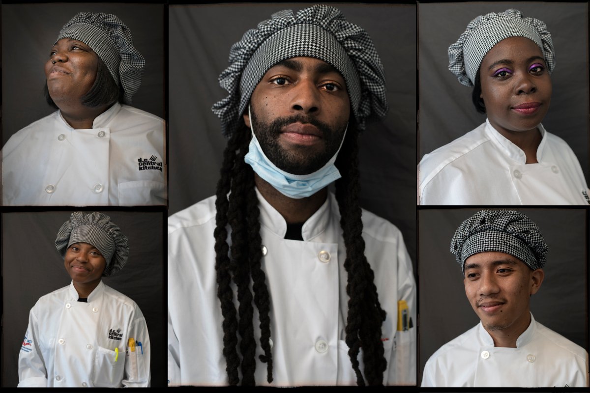 Five of DC Central Kitchen's trainees. Photos by Jake Price