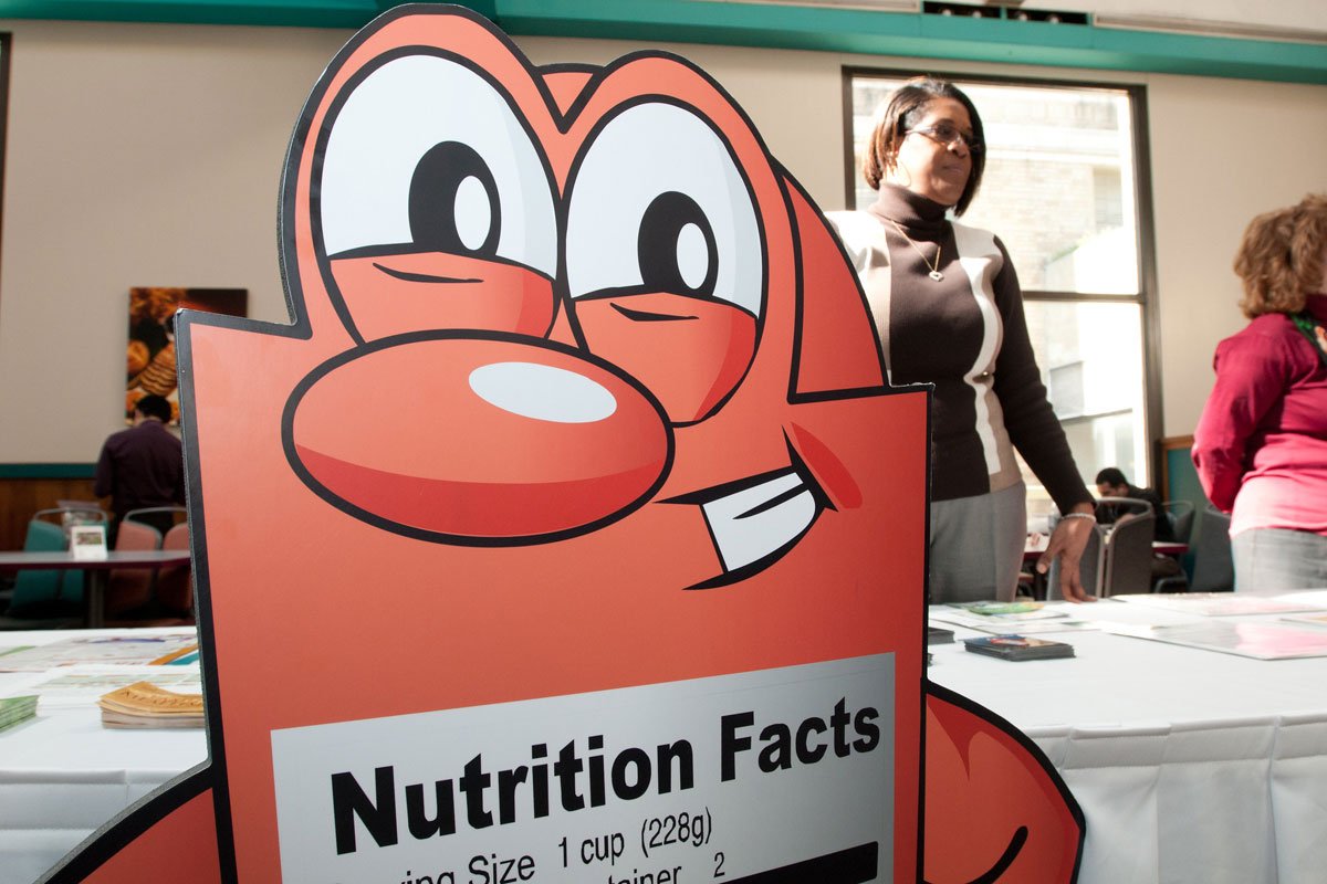 Food and Drug Administration (FDA)’s Label Man character was seen at the Department of Agriculture celebration of the introduction of the Dietary Guidelines for Americans 2010, an informational event in the Whitten Café in Washington, D.C., on Wednesday, March 2, 2011. (Photo credit: USDA)